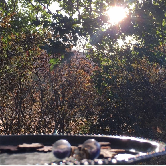 Purple Star Confetti Double Stud Earrings - Picture 4 of 5